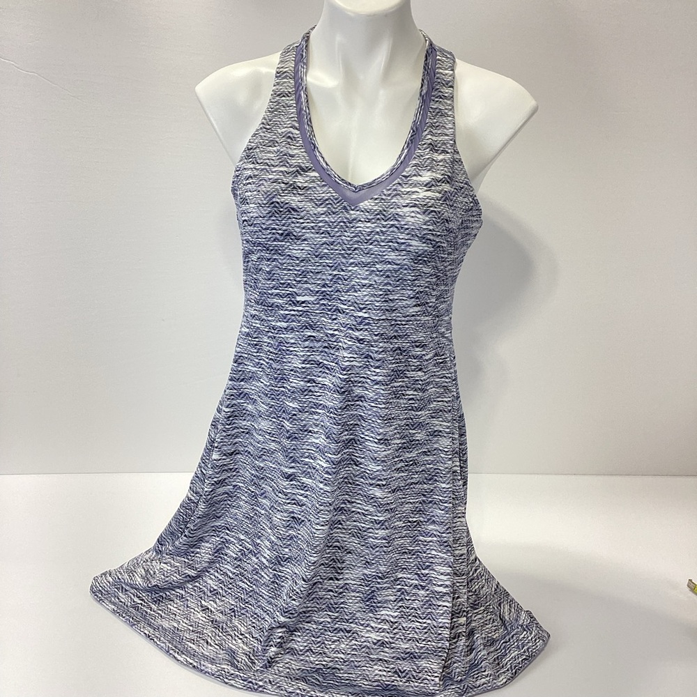 Mondetta MPG Purple Blue Halter Neck Athletic Dress Size L Performance Gear Golf
